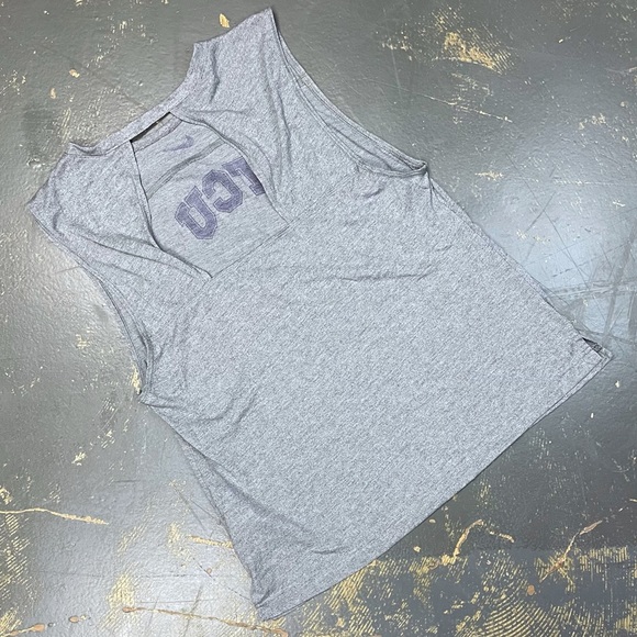 Nike TCU Texas Christian University Keyhole Tank Top Training AR7493-063 Grey - Picture 2 of 8
